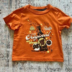 Cherokee Orange Short Sleeve Tee with Vintage Graphic